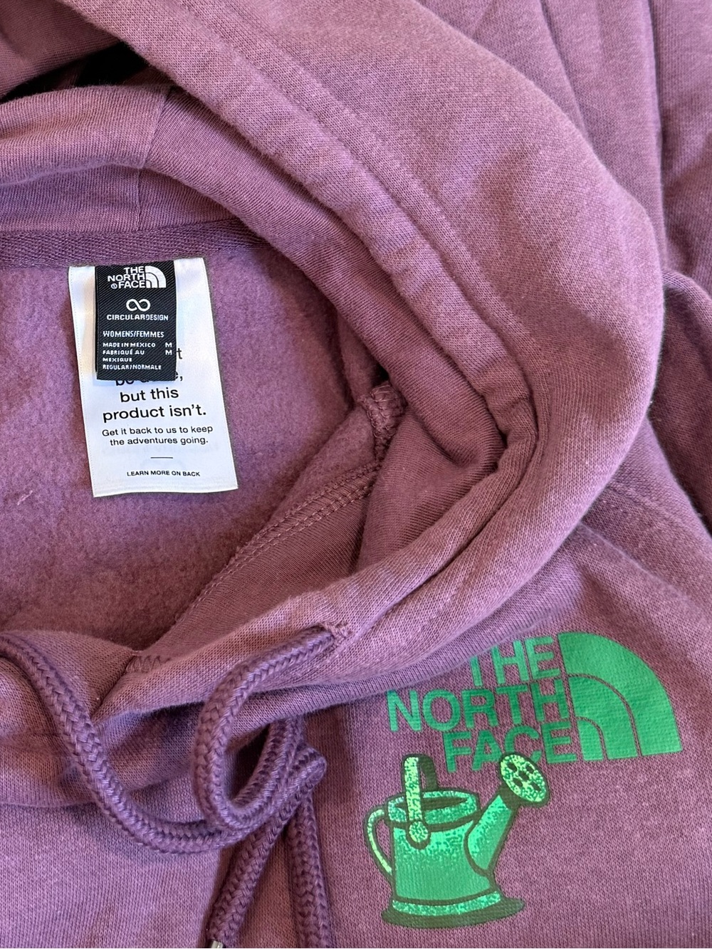 The North Face Crown Shyness Cotton Greenhouse Plant Hoodie in Midnight Mauve - Picture 6 of 6